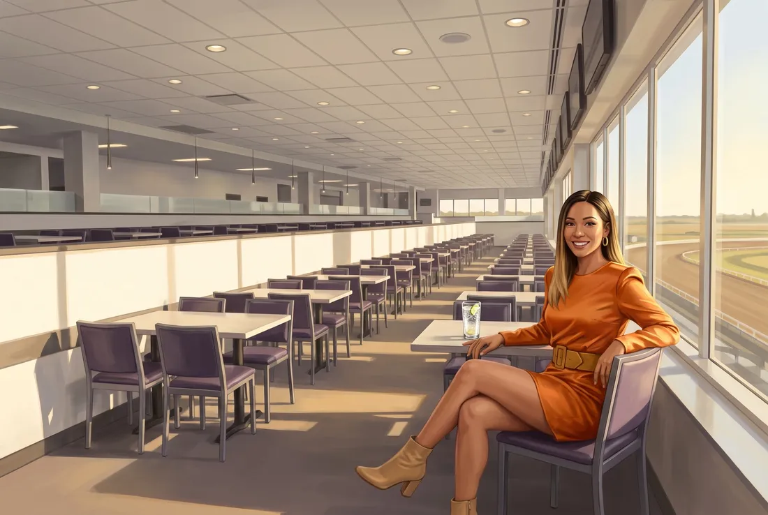 Dining room above the Century Mile track